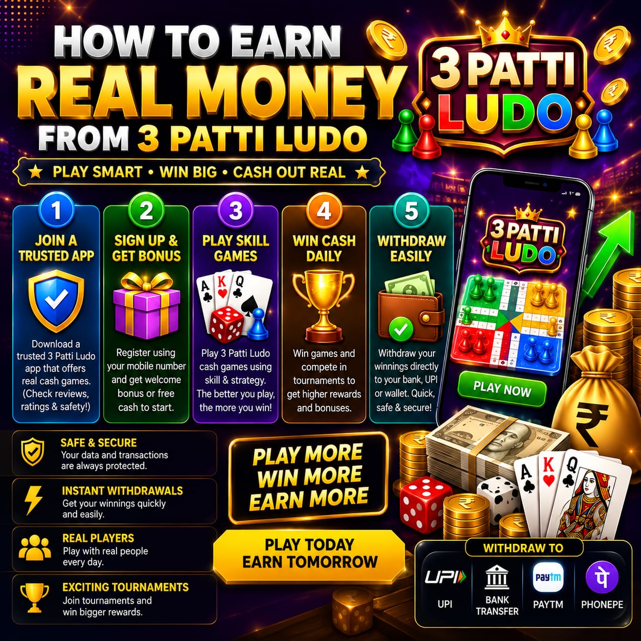 3 Patti Ludo rewards and bonus guide